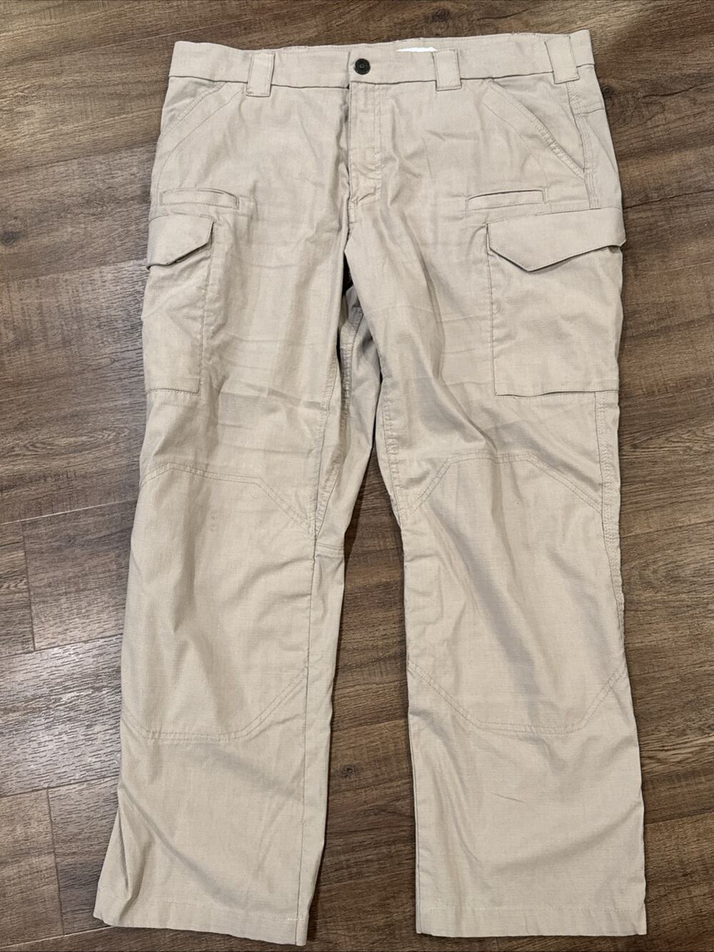 First Tactical Khaki Cargo Pants Size 40x34 Khaki Multi Pocket EUC